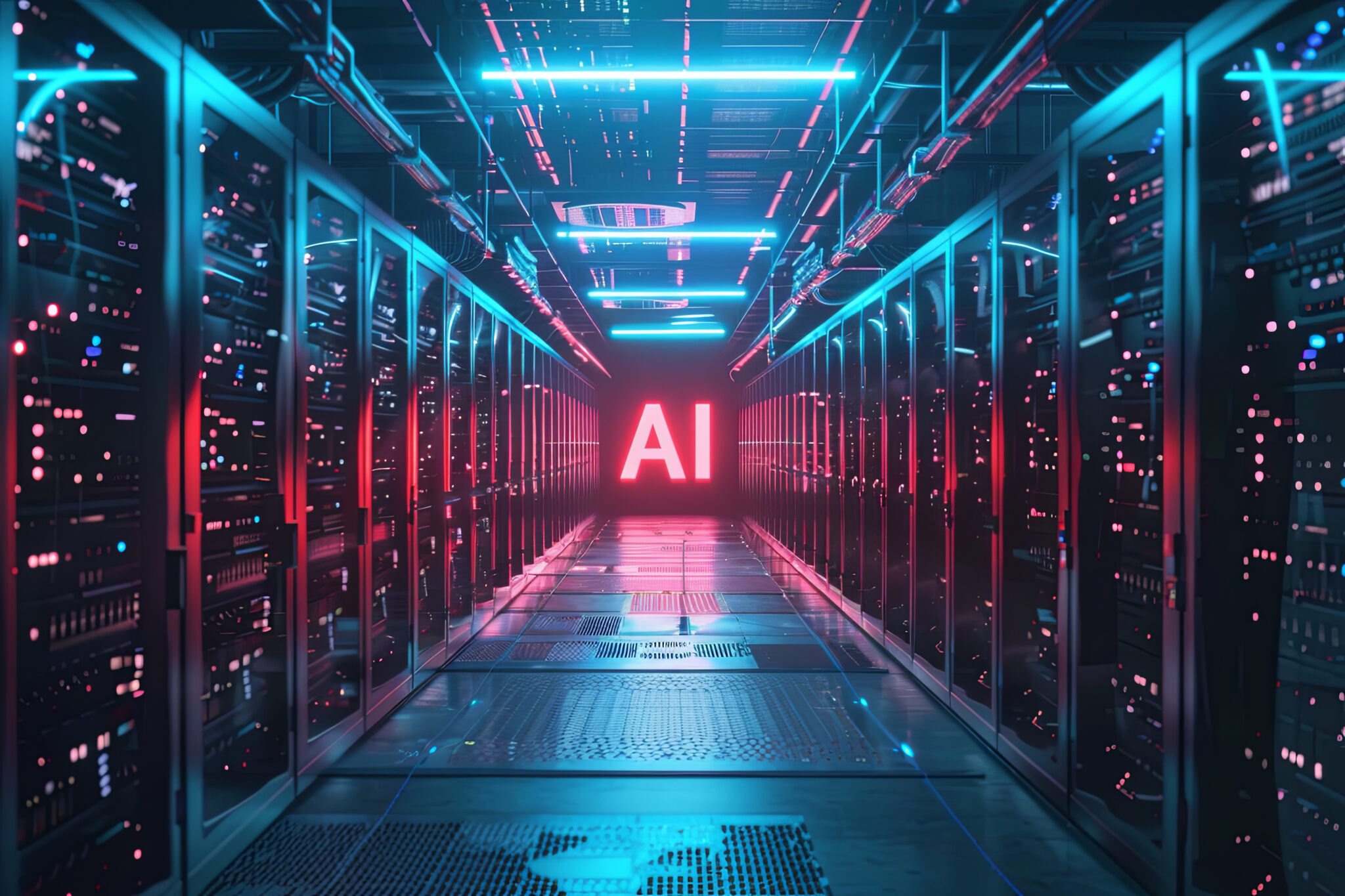 Illustration : datacenter dédié à l’IA ; image source Insurance Journal.